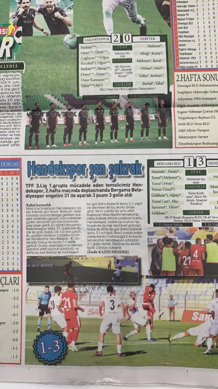 Haber: Spor Basınında Hendek Zirve Yaptı - Galeri-1