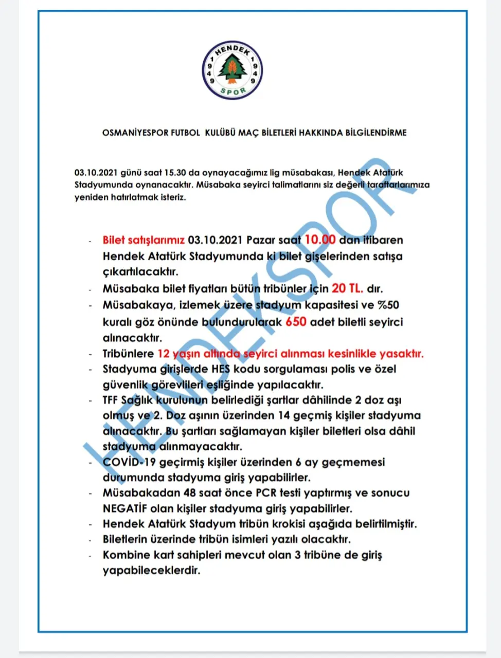 Haber: Hendekspor Sahasında Oynayacak, Pazar Günü Tribünleri Dolduralım - Galeri-1