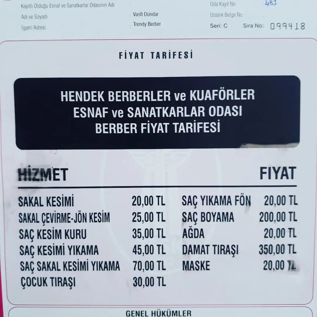 Haber: Berber ve Kuaförlerde Yeni Fiyat Tarifesi - Öne Çıkan