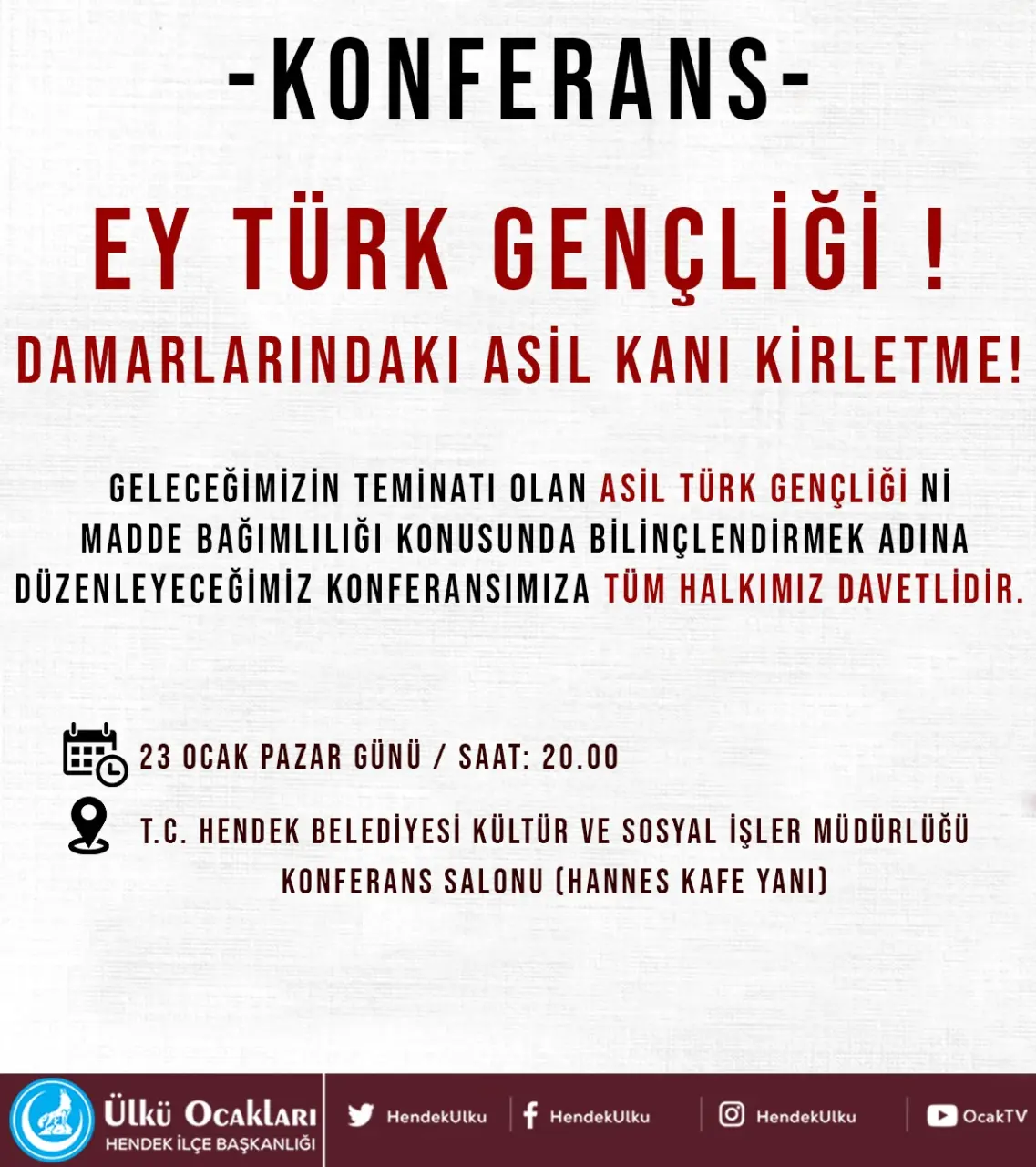 Haber: Ülkü Ocaklarından Konferansa davet - Öne Çıkan