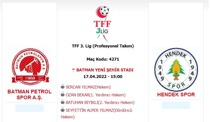 Haber: Hendekspor Batman Maçı Canlı Yayınlanacak - Öne Çıkan