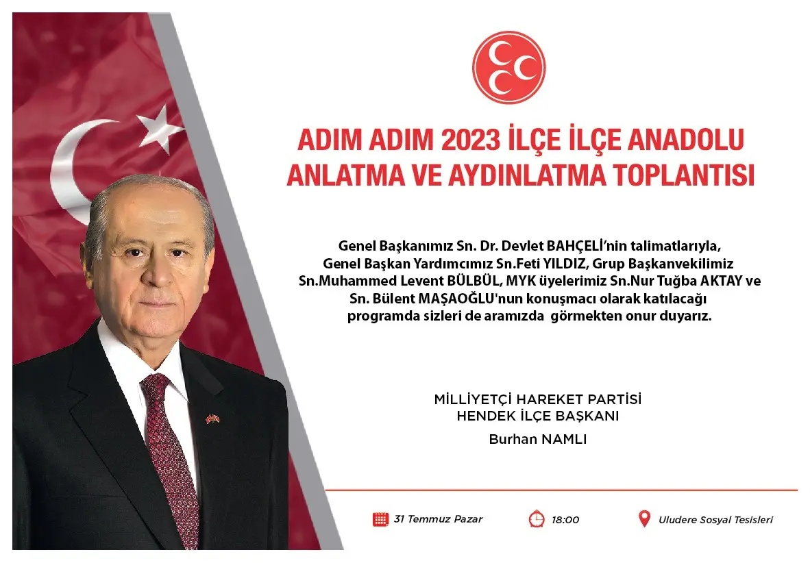 Haber: MHP Hendek’ten Anlatma ve Aydınlatma toplantısı - Öne Çıkan