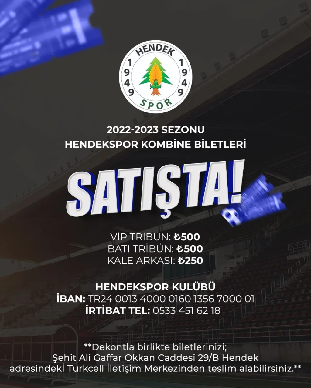 Haber: Hendekspor’dan kombine bilet satışı - Öne Çıkan