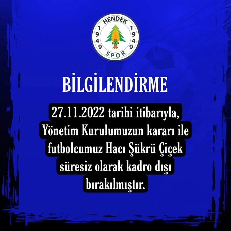 Haber: Hendekspor o İsmi süresiz kadro dışı bıraktı - Galeri-2