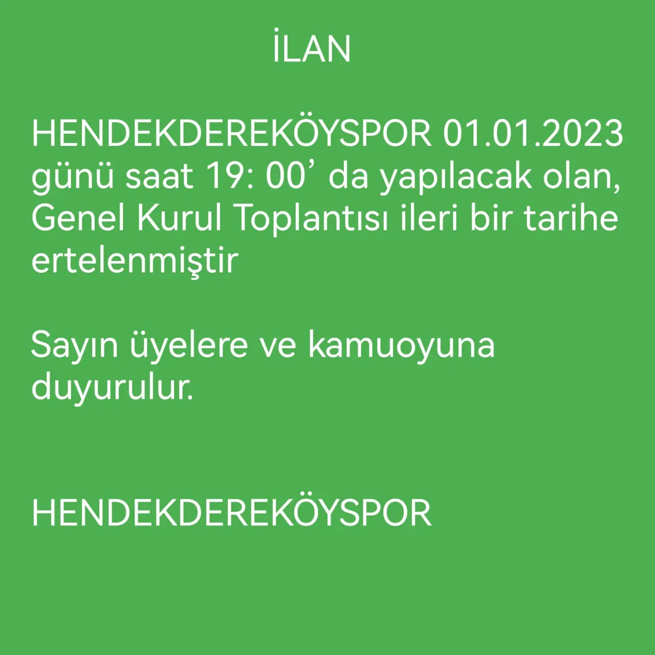 Haber: Dereköyspor’da Kongre ertelendi - Galeri-1