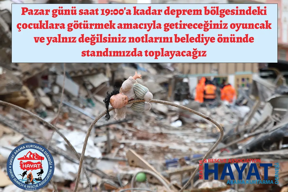 Haber: Haydi Çocuklar Oyuncakları depremzede çocuklara gönderin - Öne Çıkan