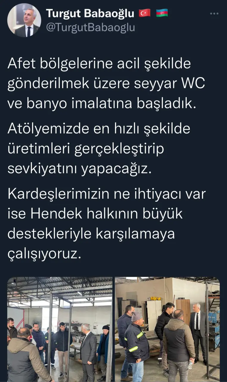 Haber: DEPREM BÖLGESİNE TUVALET VE BANYO HENDEK’TEN - Galeri-1