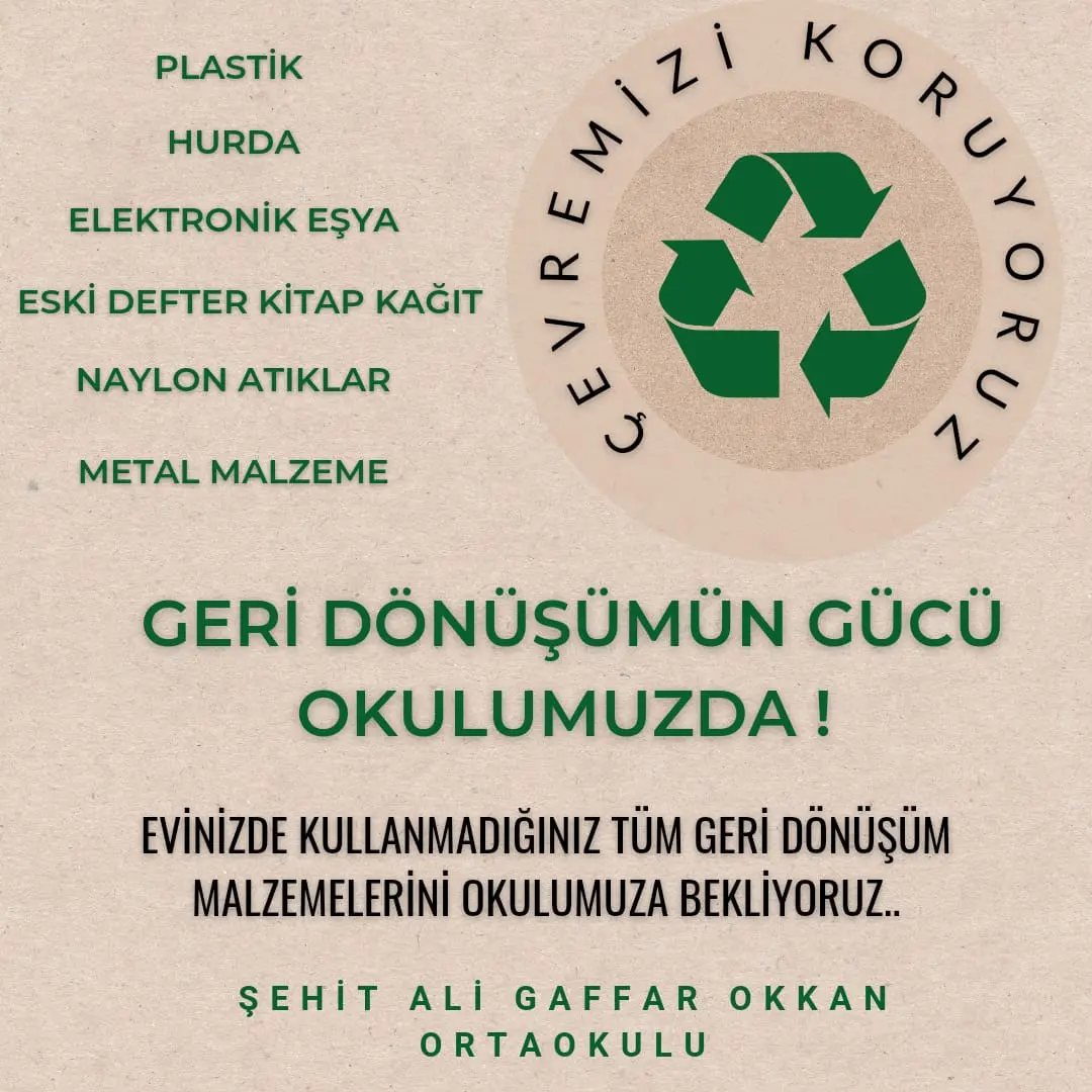 Haber: Gaffar Okkan Ortaokulundan Geri dönüşüm hamlesi - Galeri-2