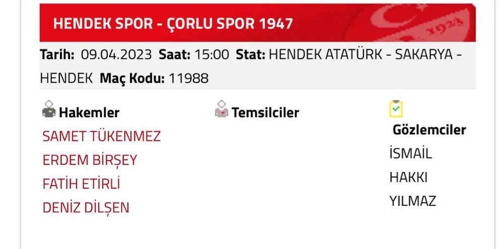 Haber: Hendekspor’u katleden Hakem Çorlu maçında düdük çalacak - Galeri-1