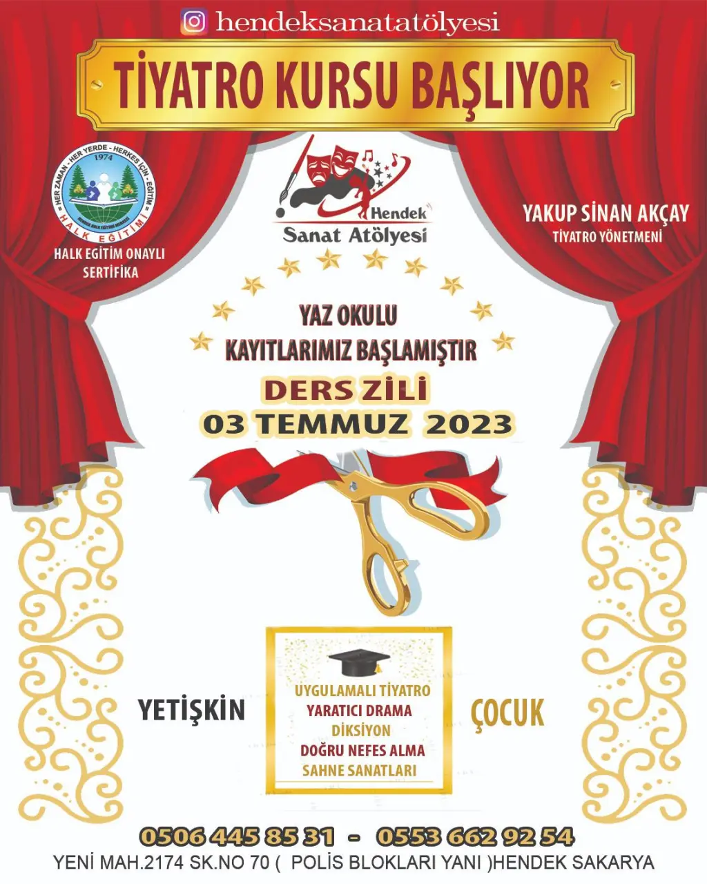 Haber: Tiyatro Kurs Kayıtları devam ediyor - Öne Çıkan