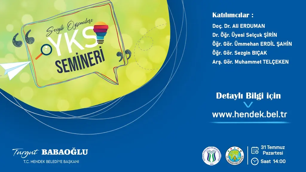 Haber: HENDEK YKS ADAYLARI İÇİN BİLGİLENDİRME SEMİNERİ - Öne Çıkan