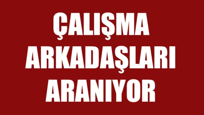 Haber: ÇALIŞMA ARKADAŞLARI ARANIYOR - Öne Çıkan