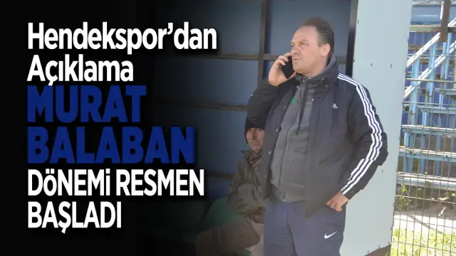 Hendekspor’da Ersoy'un yerine Balaban geldi