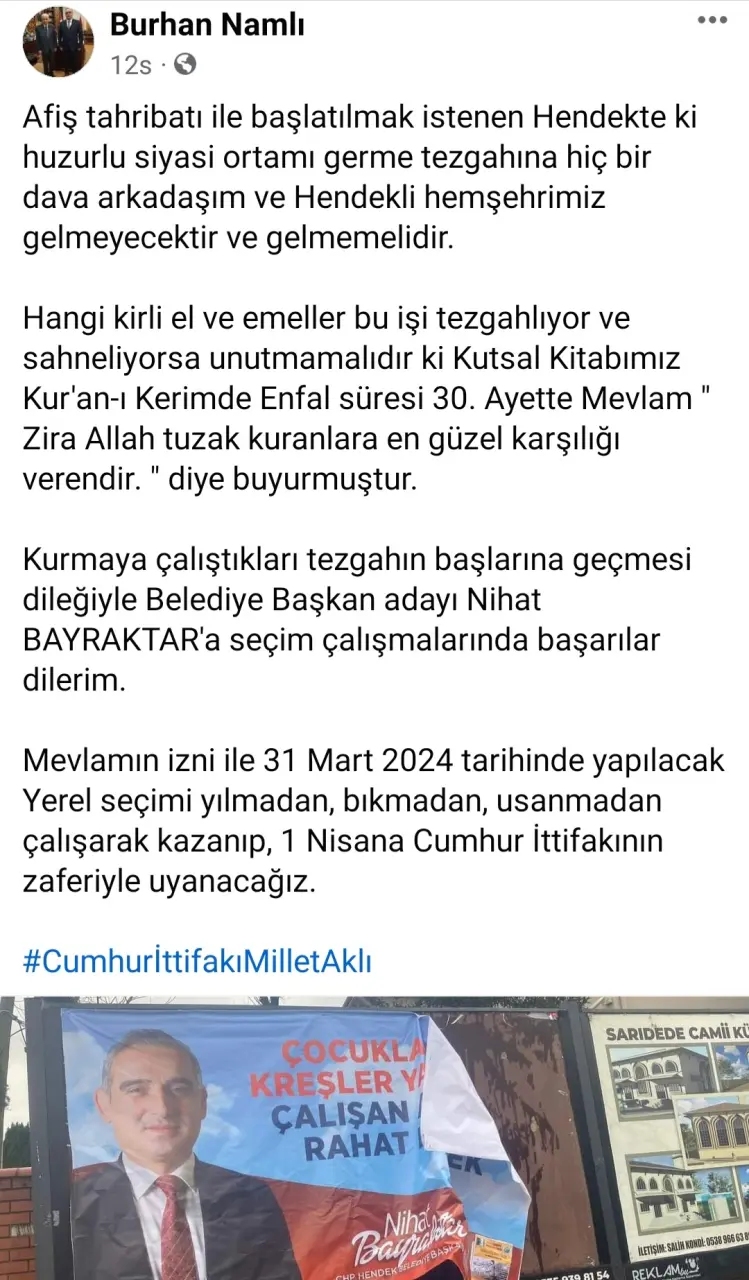 Haber: Namlı'dan Sağduyu çağrısı - Galeri-1