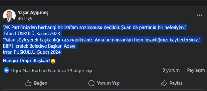Haber: Aygüneş’ten Can alıcı soru; Hangisi Doğru; Başkan? - Galeri-1