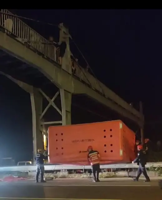 Üst Geçitten Atlamak İstedi