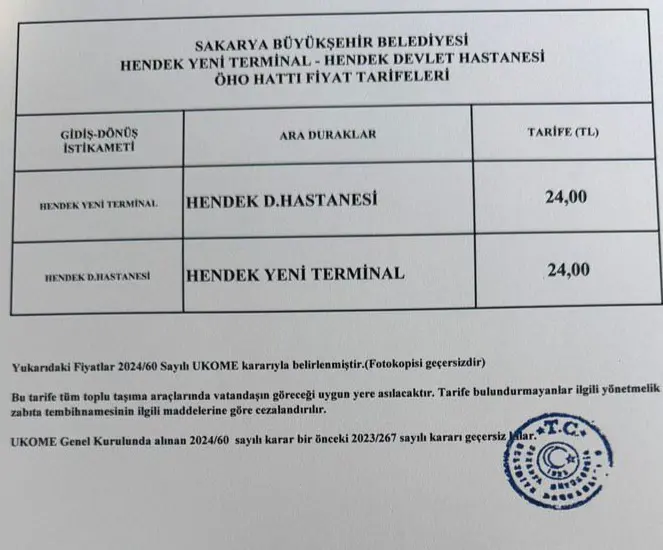 Haber: Hendek Hastane Dolmuşlarına zam geldi - Öne Çıkan