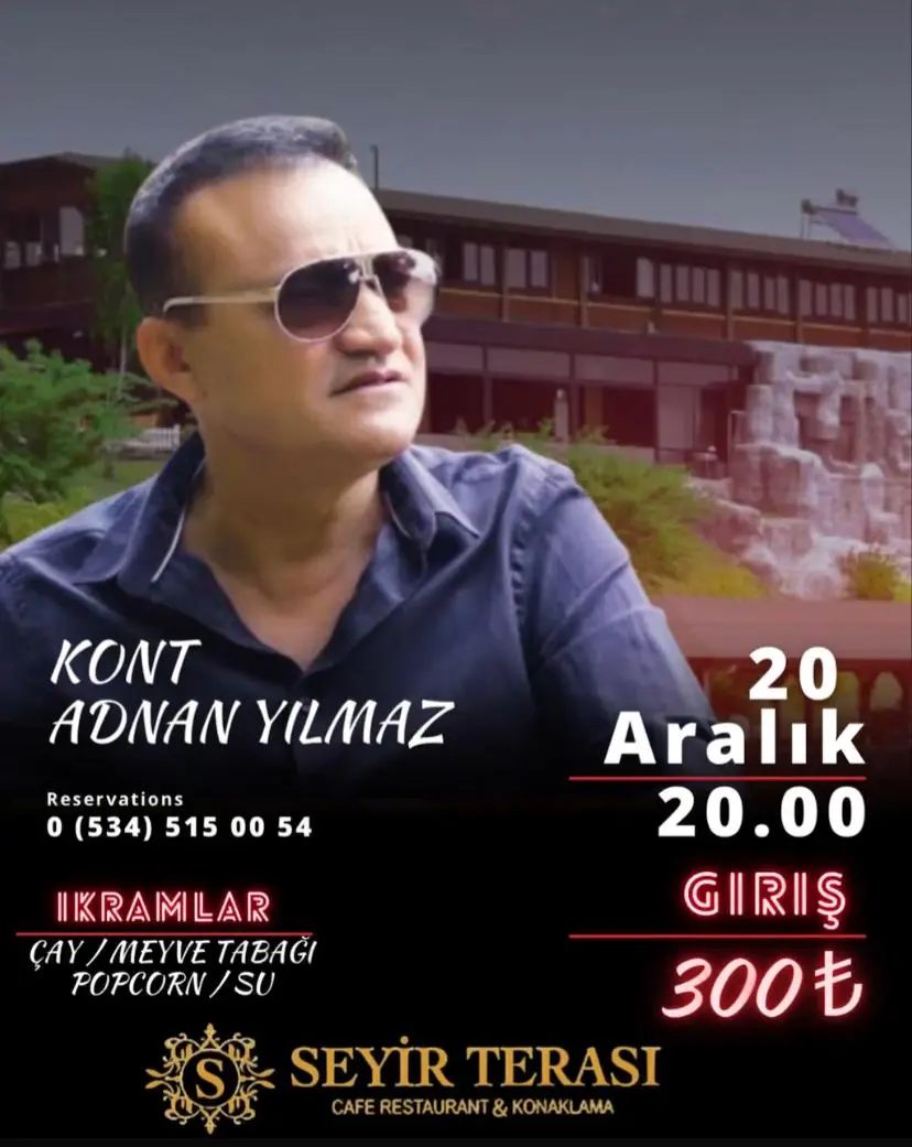 Haber: Sanatçı Kont Adnan Yılmaz Seyir Terası'nda Müzikseverlerle Buluşuyor - Öne Çıkan