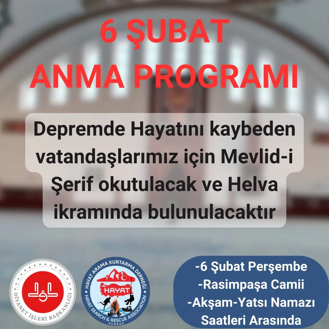 Haber: Depremde Hayatını Kaybedenler Dualarla Anılacak - Öne Çıkan