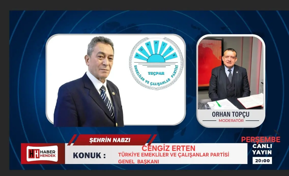Haber: TEÇP Genel Başkanı Cengiz Erten Şehrin Nabzı programına konuk oluyor - Öne Çıkan