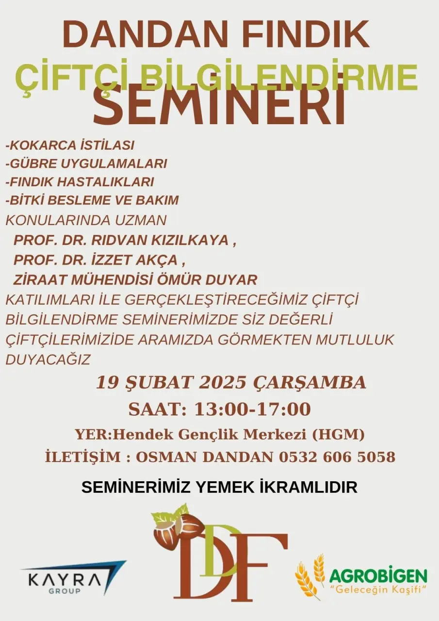 Haber: DANDAN FINDIK ÇİFTÇİ BİLGİLENDİRME SEMİNERİ DÜZENLİYOR - Galeri-1