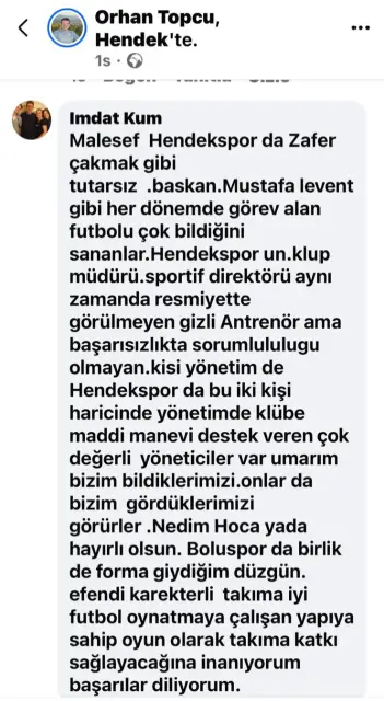 Antrenör İmdat Kum'dan veryansın