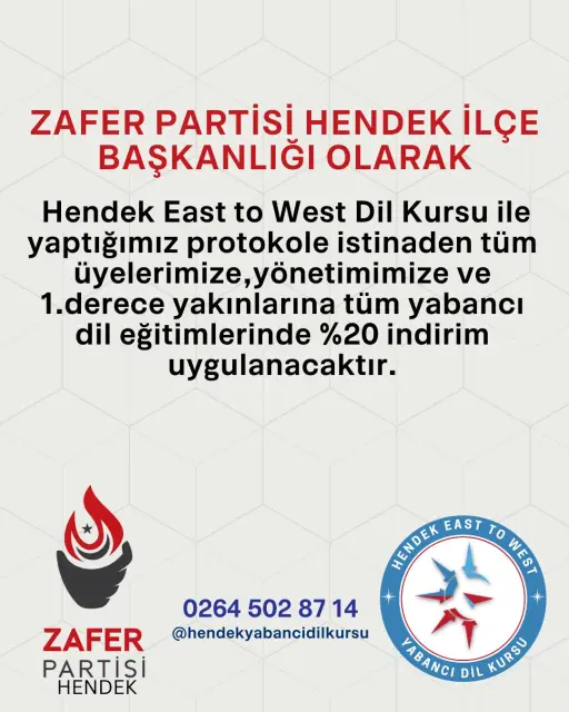 Zafer Partisi Hendek İlçe Teşkilatı önemli bir iş birliğine imza attı