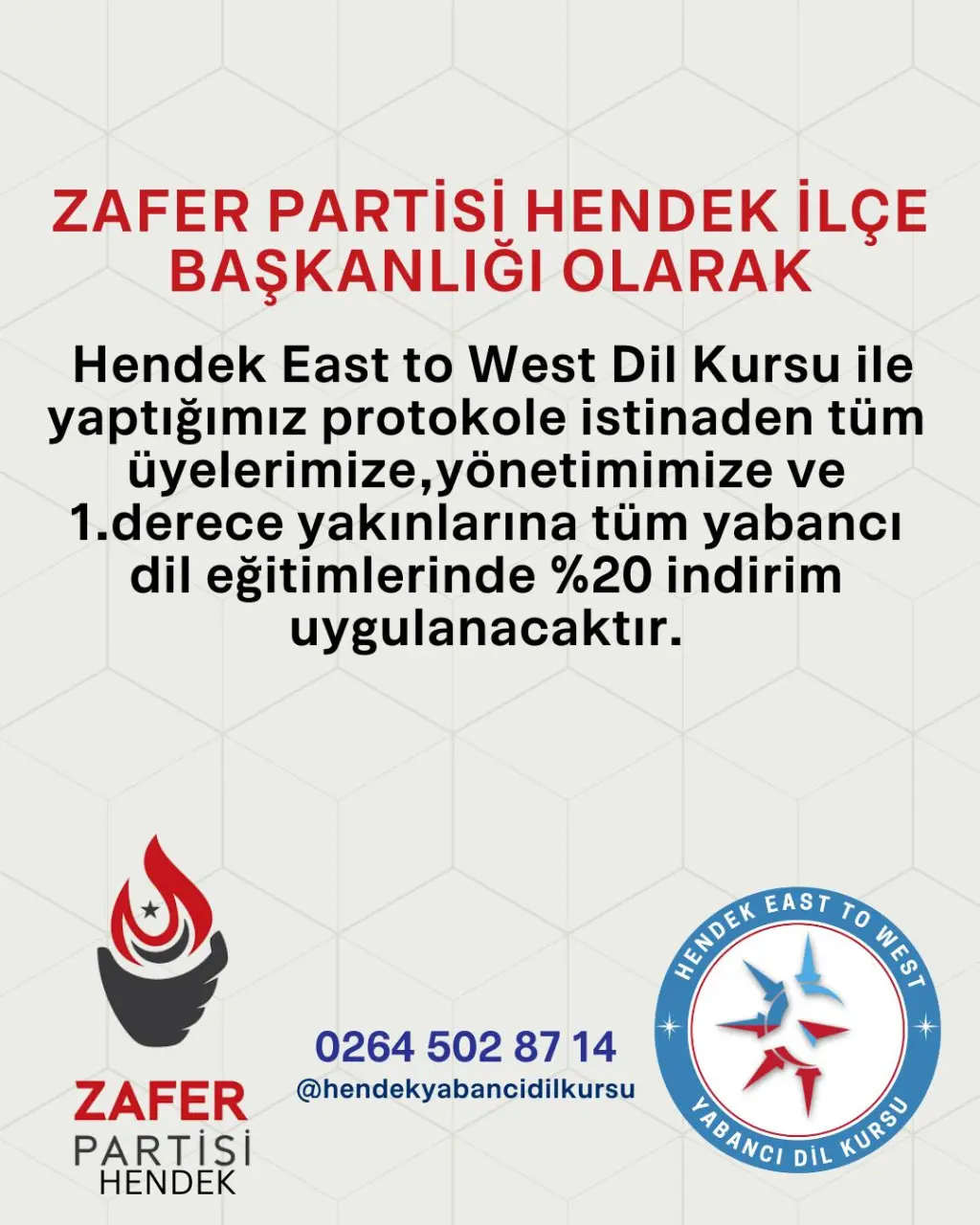 Haber: Zafer Partisi Hendek İlçe Teşkilatı önemli bir iş birliğine imza attı - Öne Çıkan