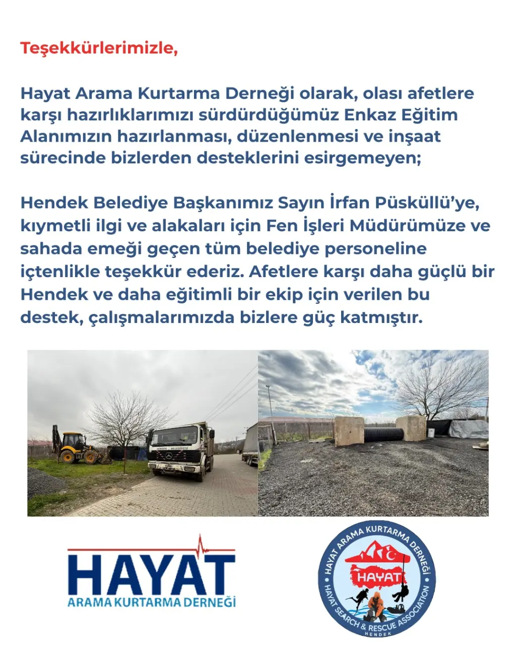 Haber: HAYAT ARAMA KURTARMA’DAN BAŞKAN PÜSKÜLLÜ’YE TEŞEKKÜR - Galeri-2