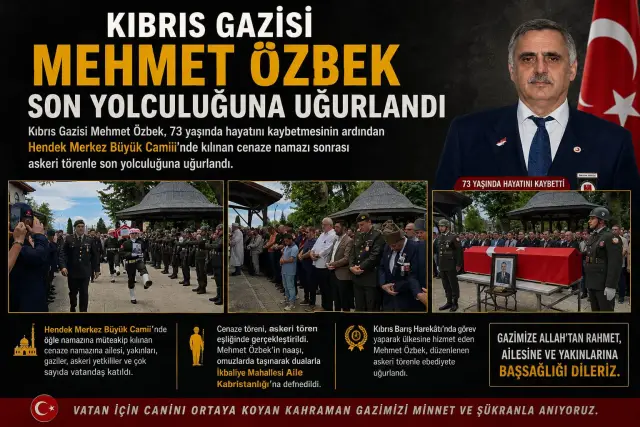 Kıbrıs Gazisi Dualarla son yolculuğuna uğurlandı