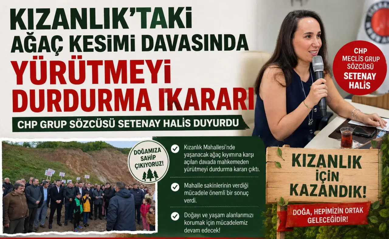 Haber: Kızanlık'taki Ağaç Kesimi Davasında Yürütmeyi Durdurma Kararı - Öne Çıkan