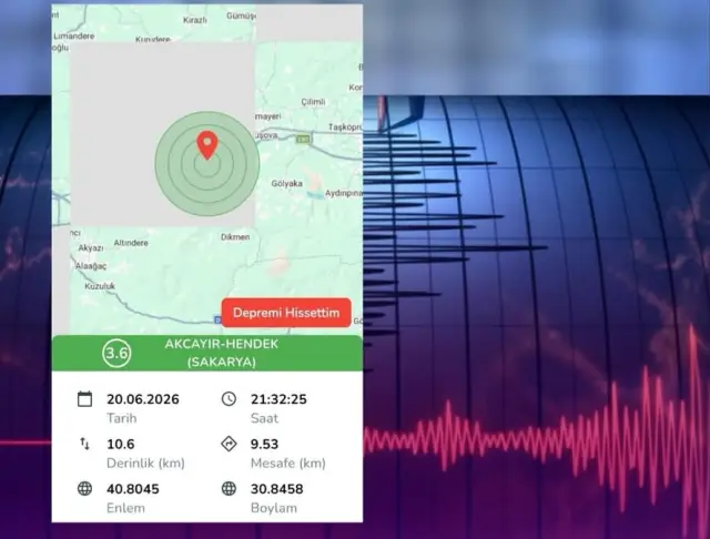 Hendek'te deprem meydana geldi