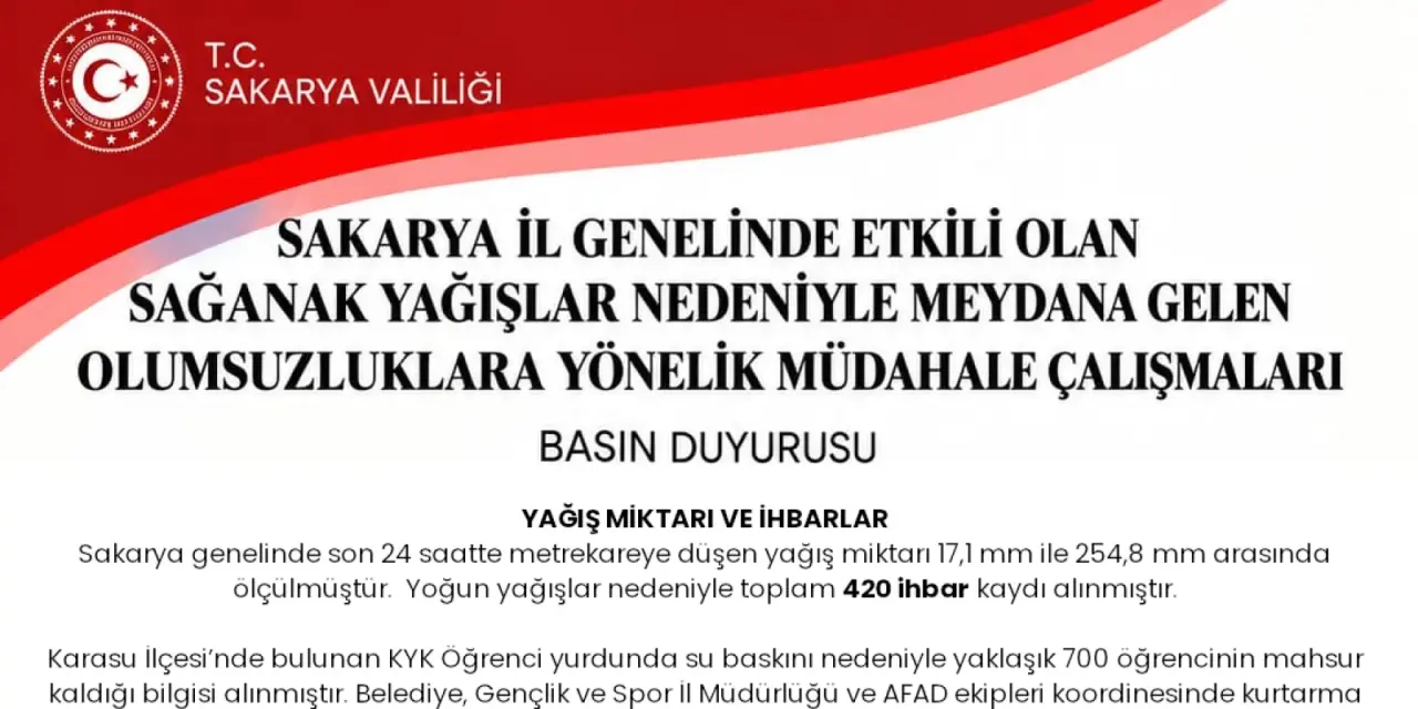 Valilikten duyuru