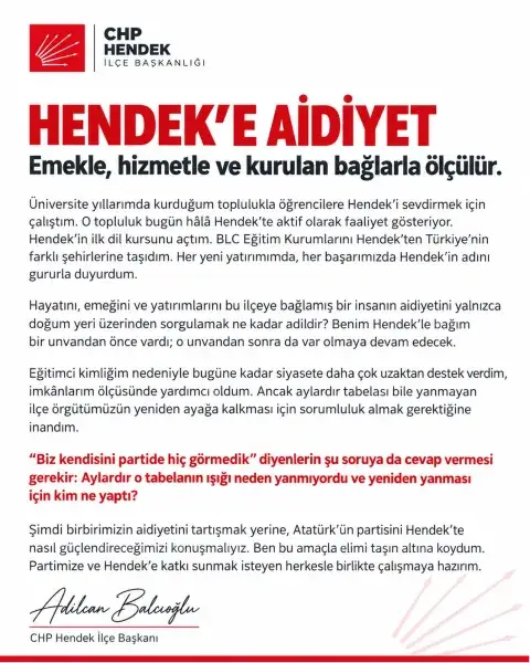 Balcıoğlu; aidiyet, yalnızca doğum yeriyle değil; emekle, hizmetle ve kurulan bağlarla ölçülür