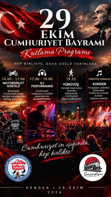 Hayat Arama Kurtarma’dan Hendek’te 29 Ekim Programı