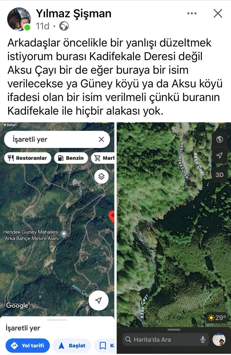 Paylaşılamayan Dere İle ilgili duyuru