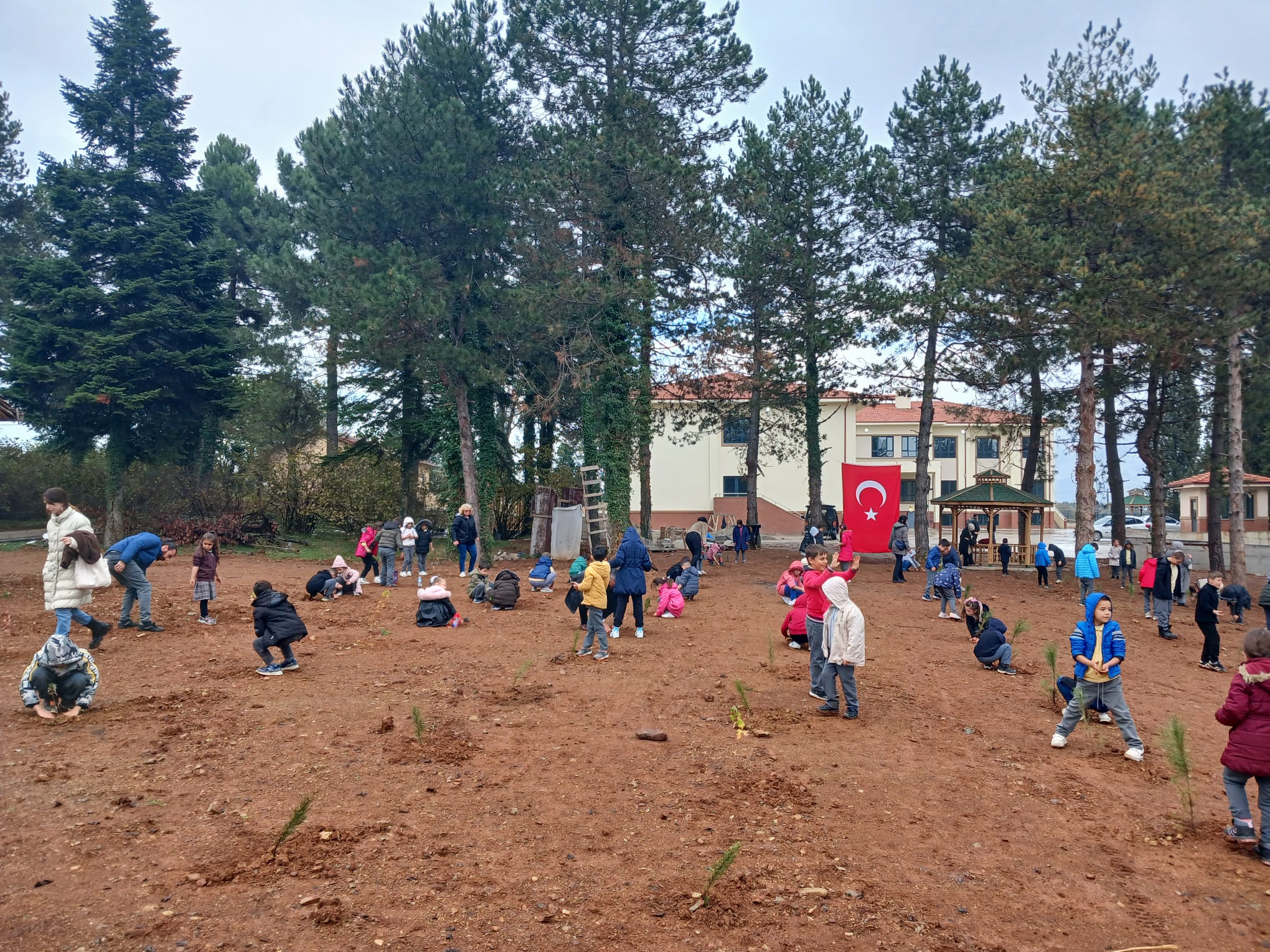 Cumhuriyetin 101.yılında Minik Ellerden 101 Fidan Dikme etkinliği renkli görüntülere sahne oldu