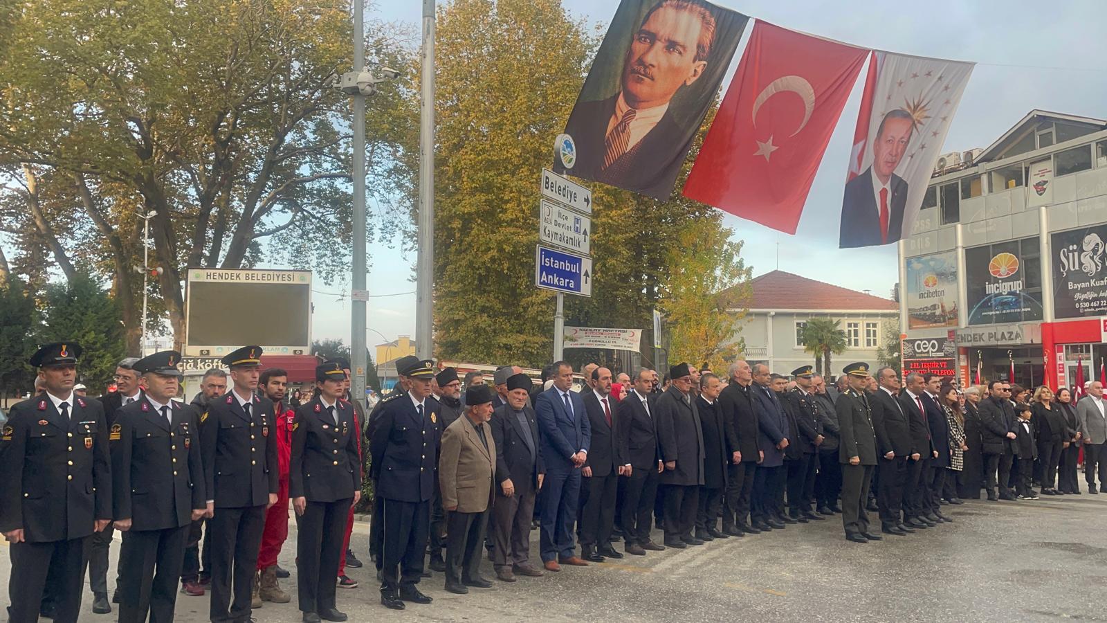 Atatürk’ün ebediyete intikalinin 86. yıldönümü Hendek’te törenle anıldı