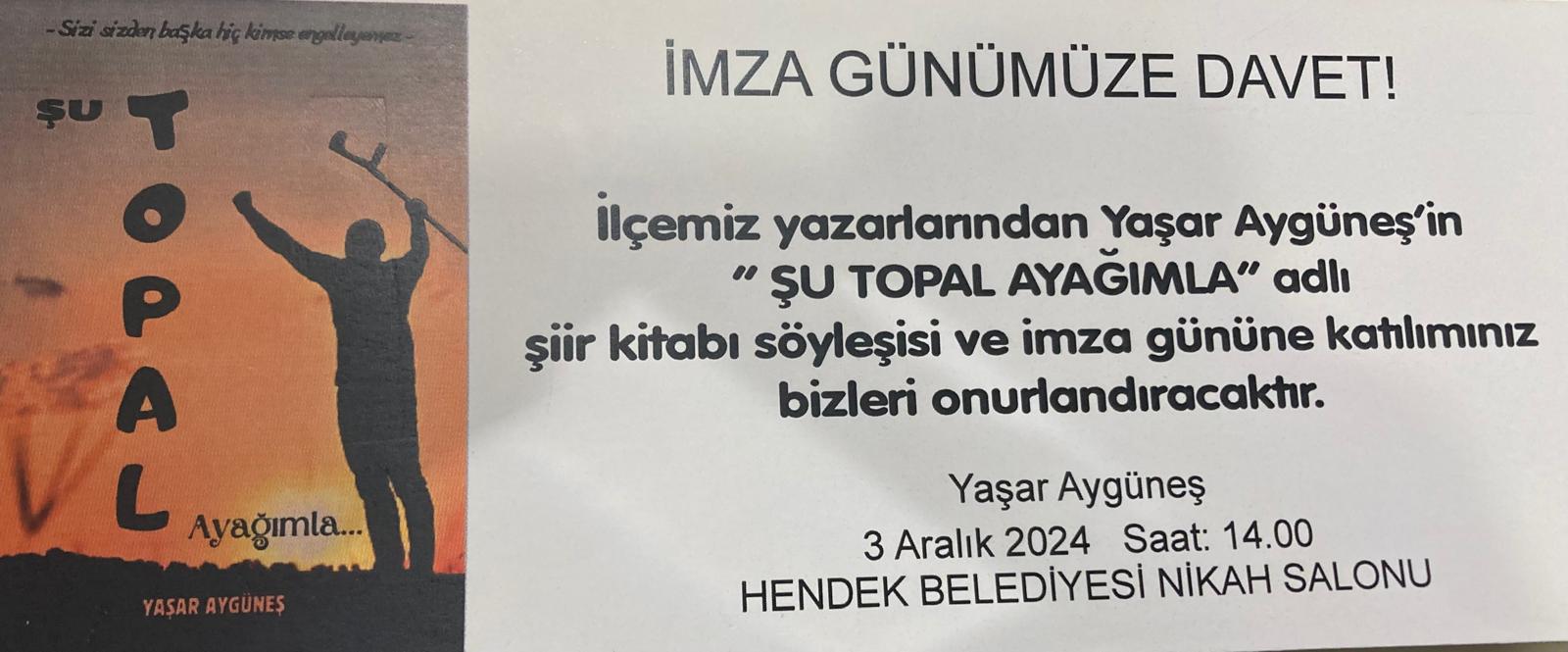 Aygüneş’ten imza ve söyleşi programına davet