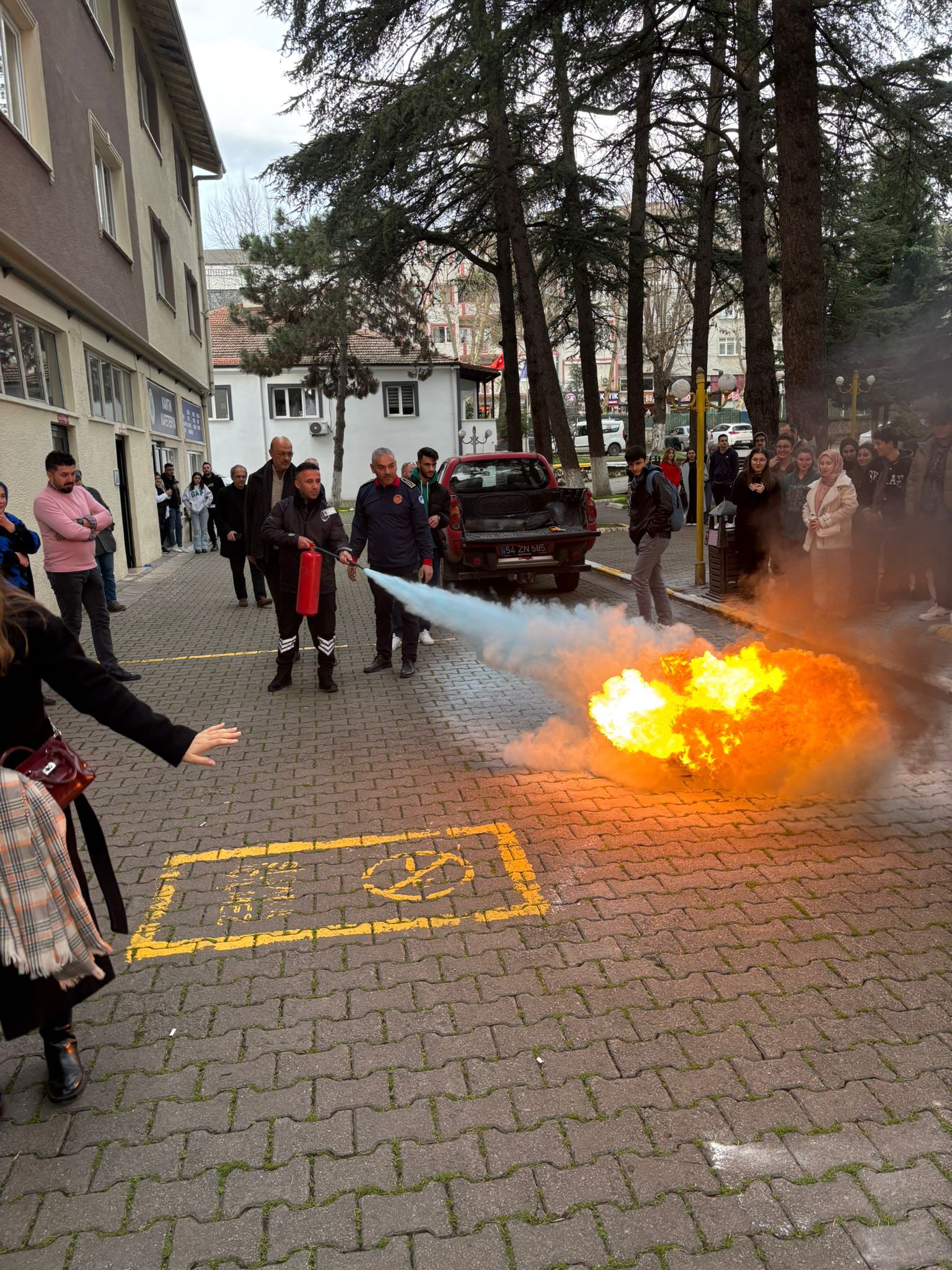 Hendek MYO'da Yangın tatbikatı