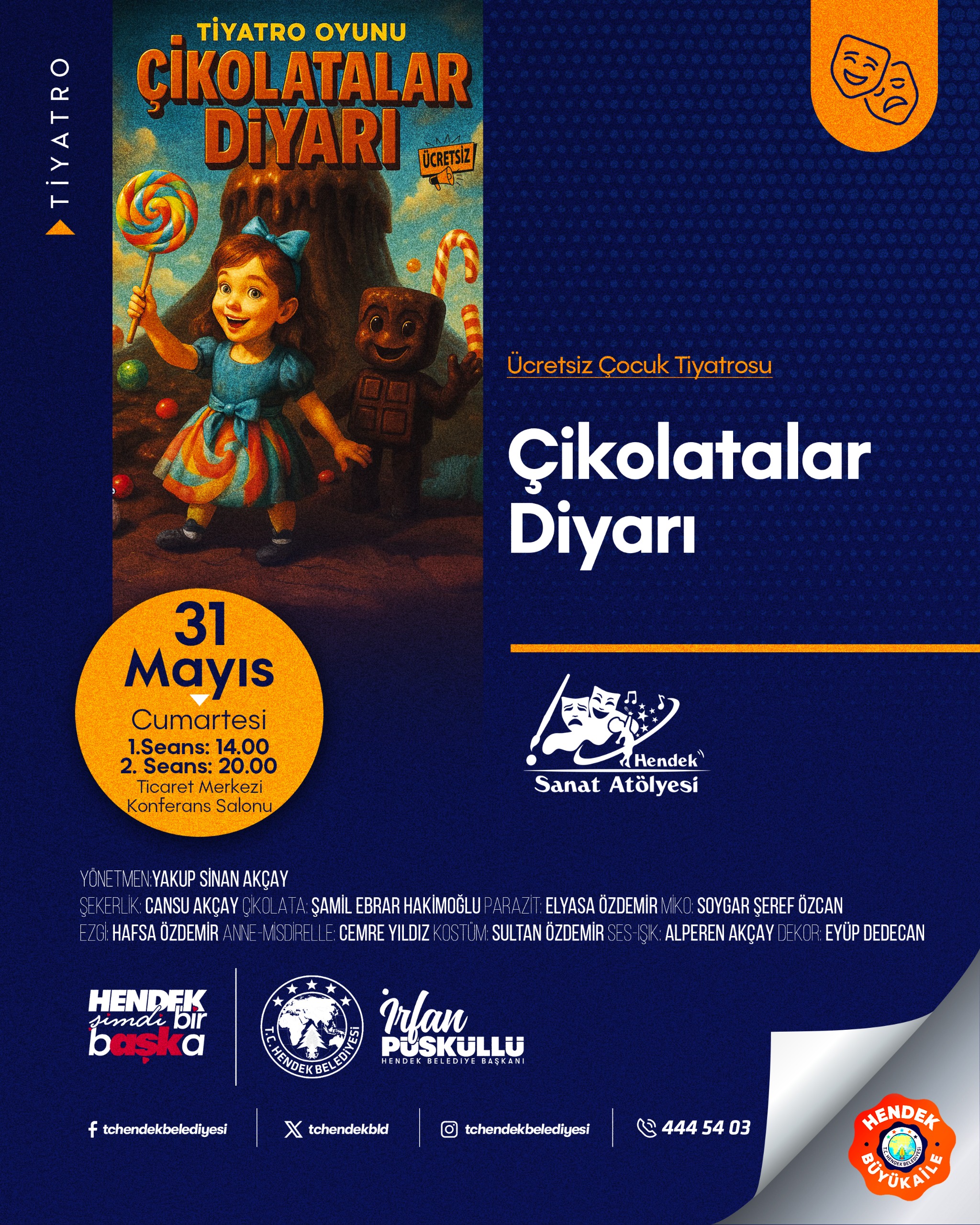 Hendek Sanat Atölyesi’nden Yeni Bir Başarı: Çikolatalar Diyarı Sahnedeydi