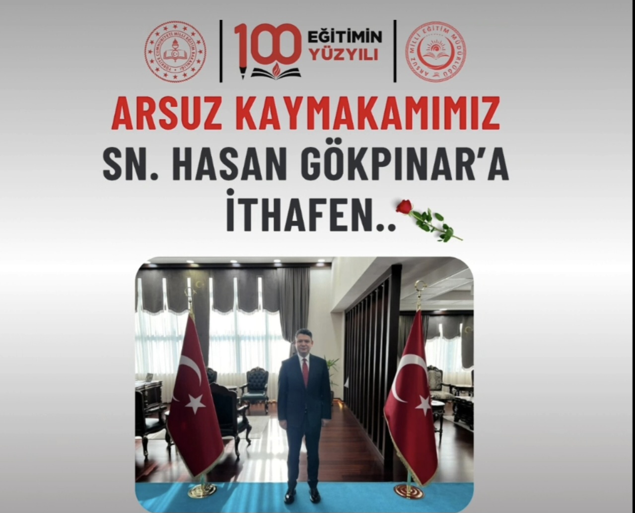 Kaymakam Gökpınar'a Arsuz'da şiirle veda