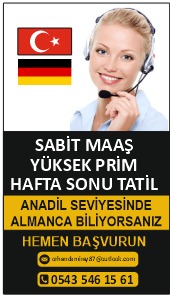 Almanca Bilen Personel Aranıyor