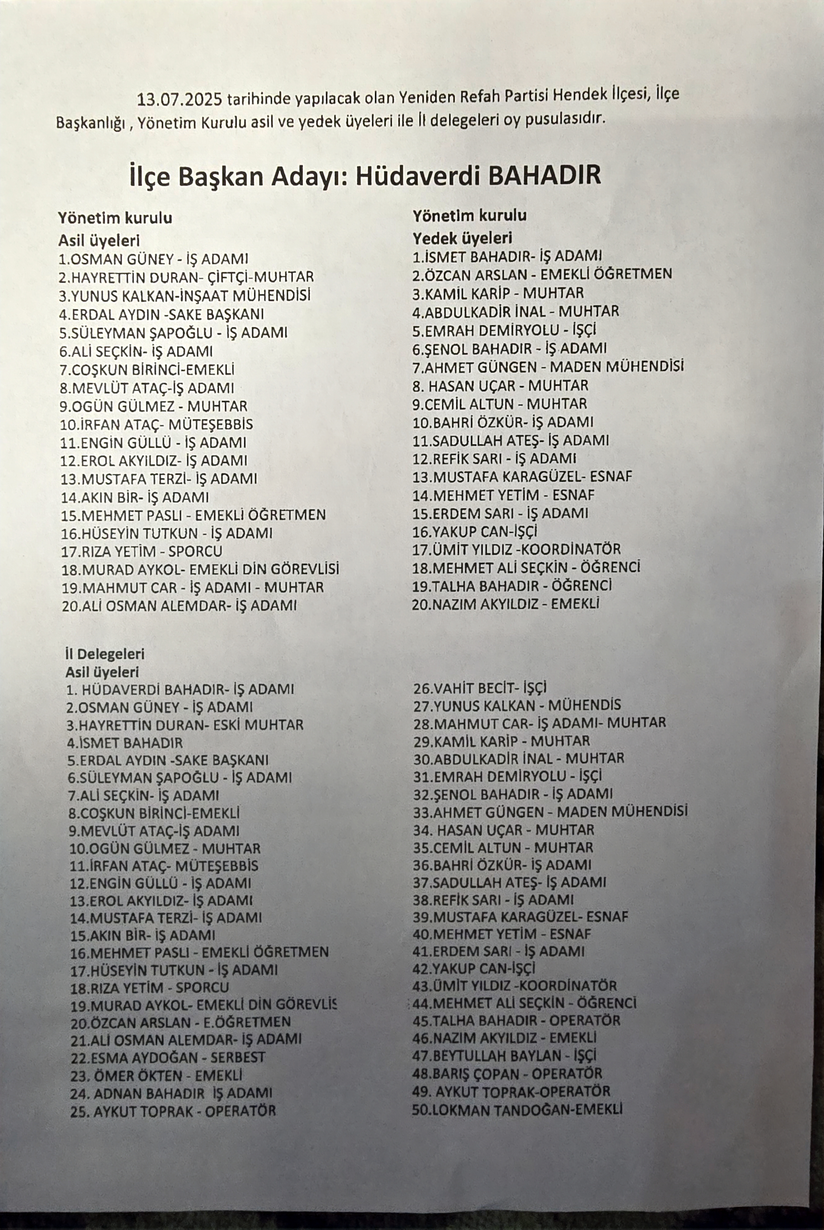 Yeniden Refah Partisi'nde Bahadır Dönemi