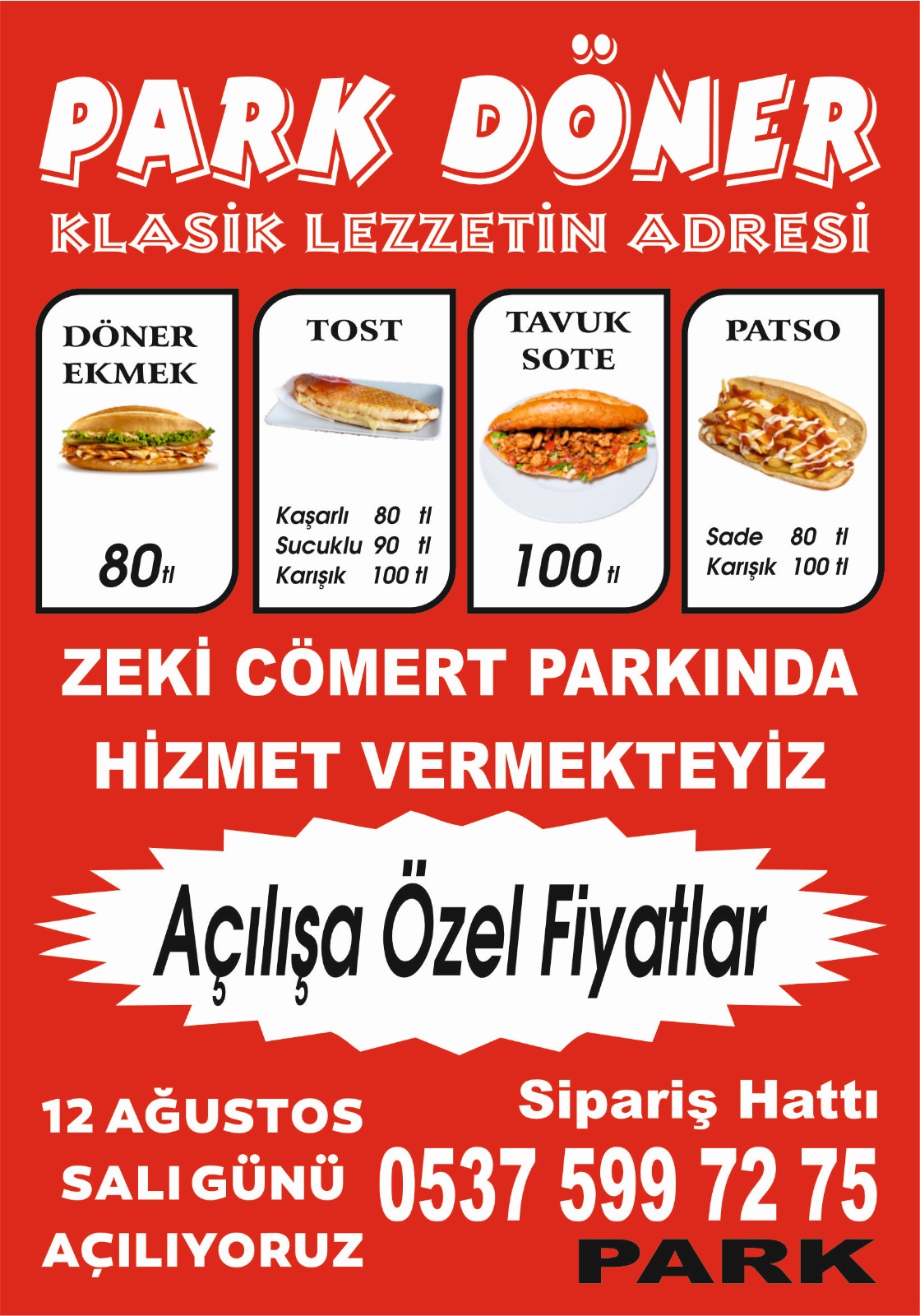 Zeki Cömert Parkında Lezzet Molası