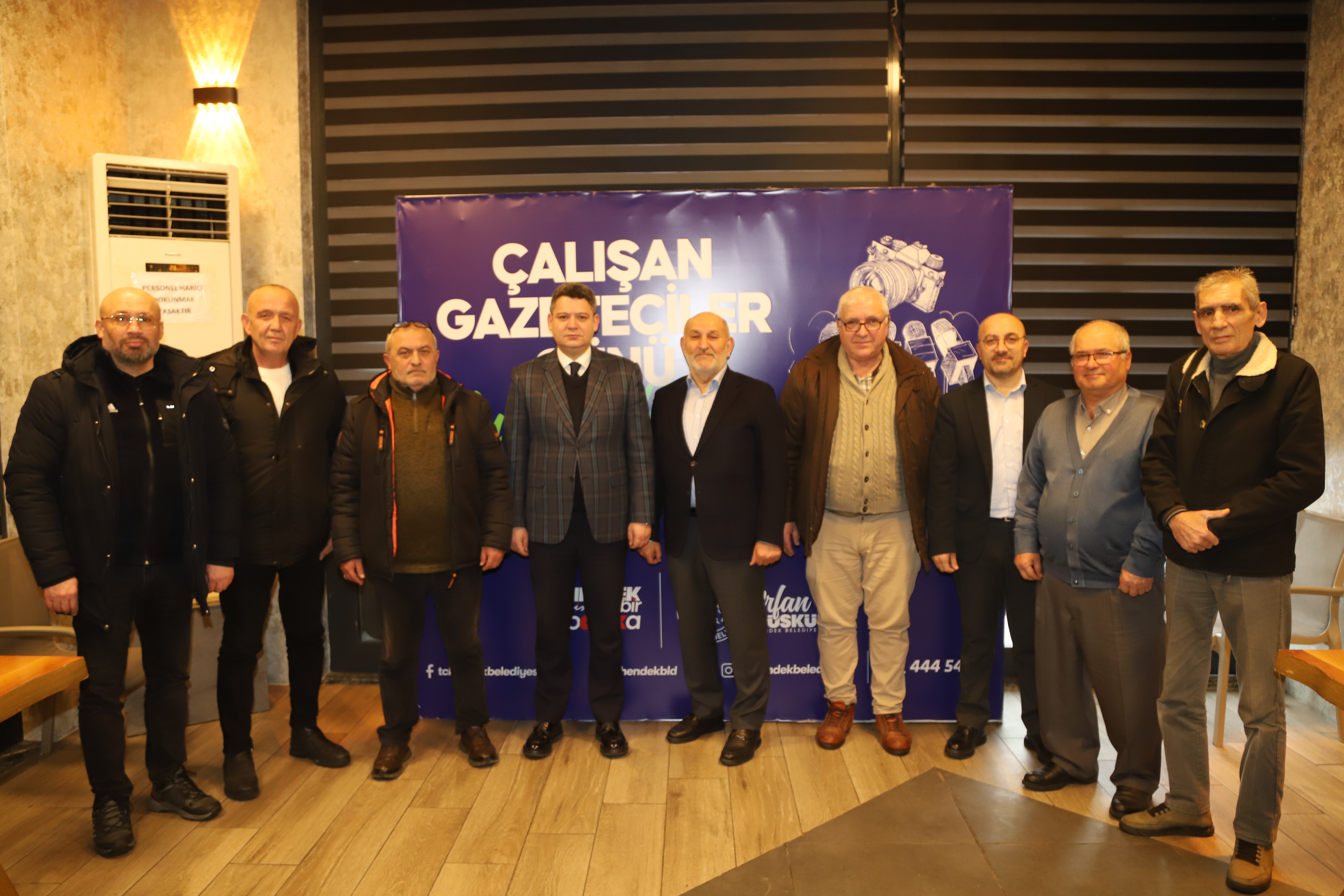 KAYMAKAM GÖKPINAR VE BAŞKAN PÜSKÜLLÜ GAZETECİLERLE BULUŞTU