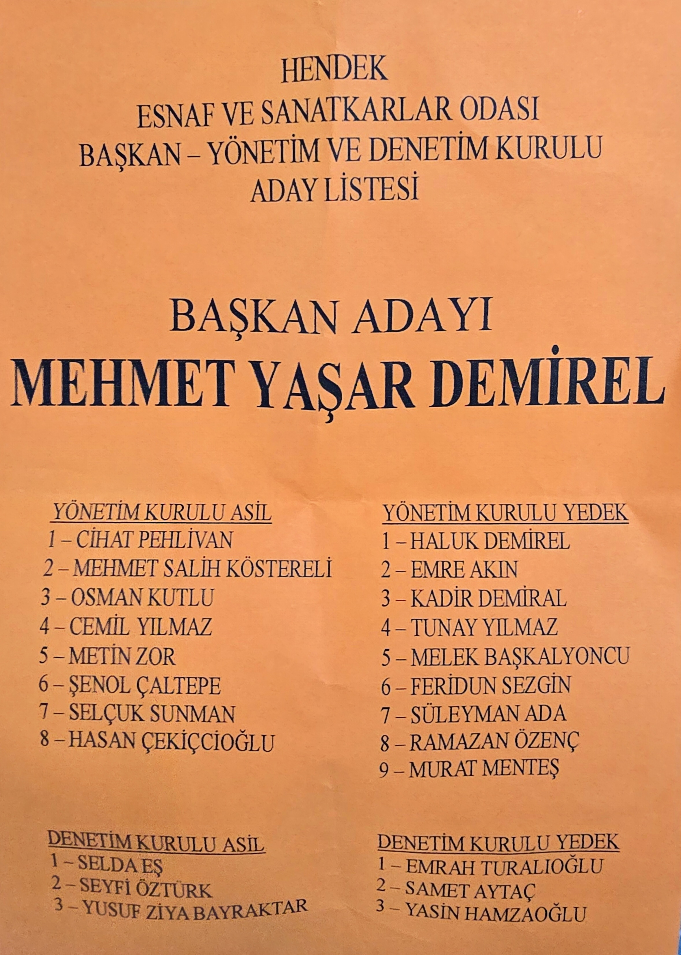 Esnaf Odasında Demirel ile devam
