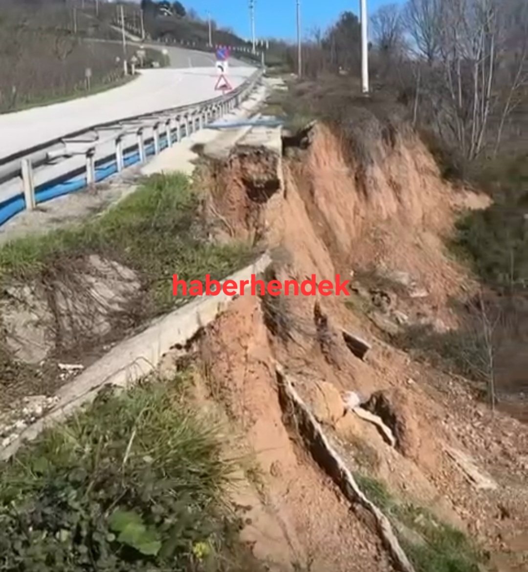 Bayraktepe Yolunda Korkutan Çökme