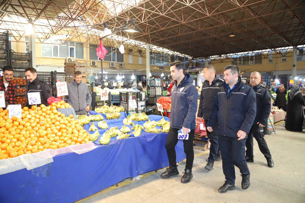 ZABITA EKİPLERİNDEN KAPALI PAZAR YERİNDE KAPSAMLI DENETİM