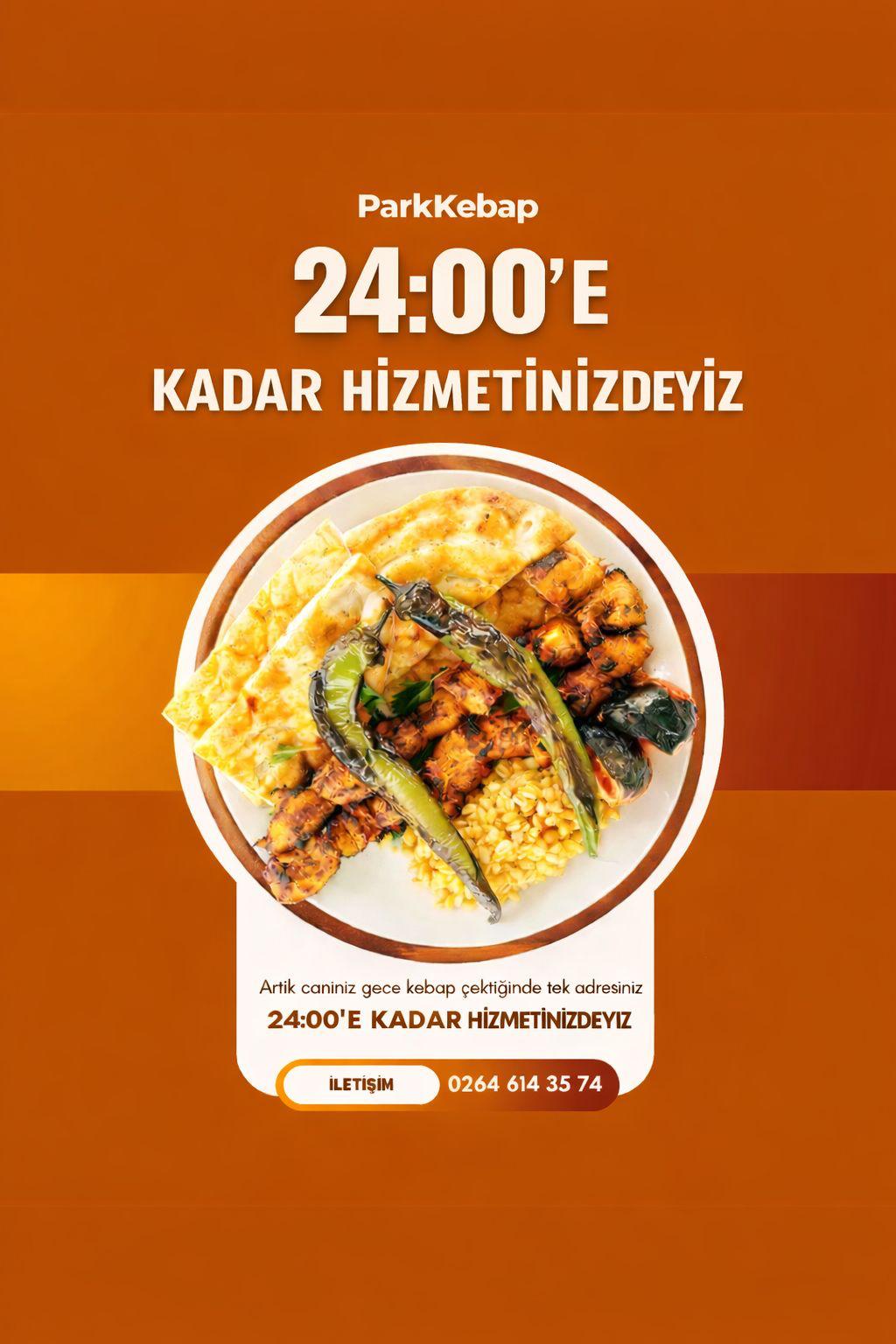 Park Kebap Gece 24.00’e Kadar Hizmette